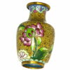 STAROZITNA-MALA-VAZA-ZLUTY-EMAIL-CLOISONNE-CHRYZANTEMA-CINA