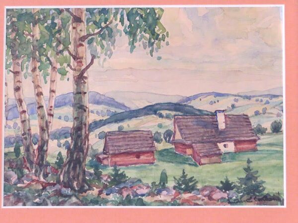 STAROZITNY-OBRAZ-OBRAZEK-MALIR-LUDVIK-POKORNY-VALASSKA-KRAJINA