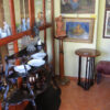 5 STAROZITNY ART DECO STOJAN SLOUP NA KVETINY SOCHU BUK MOSAZ 9