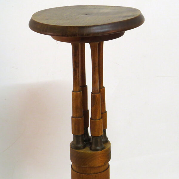 5 STAROZITNY ART DECO STOJAN SLOUP NA KVETINY SOCHU BUK MOSAZ 9
