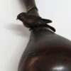 starozitna vaza s ptackem japonsko meidzi bronz
