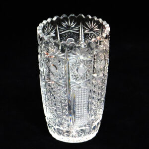 cesky brouseny kristal vaza brousene sklo bohemia glass