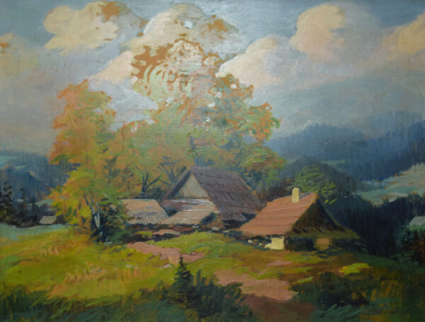 stary-malovany-obraz-krajina-chalupy-signovano-drapal-1.jpg
