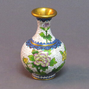 starozitna mala vaza kvety cloisonne china