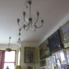 starozitny sestiramenny lustr sklo chrom funkcionalismus